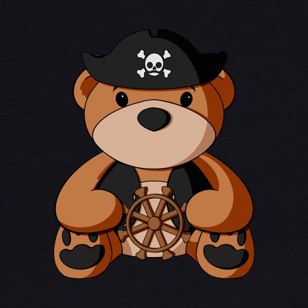 Pirate Teddy Bear by Alisha Ober Designs